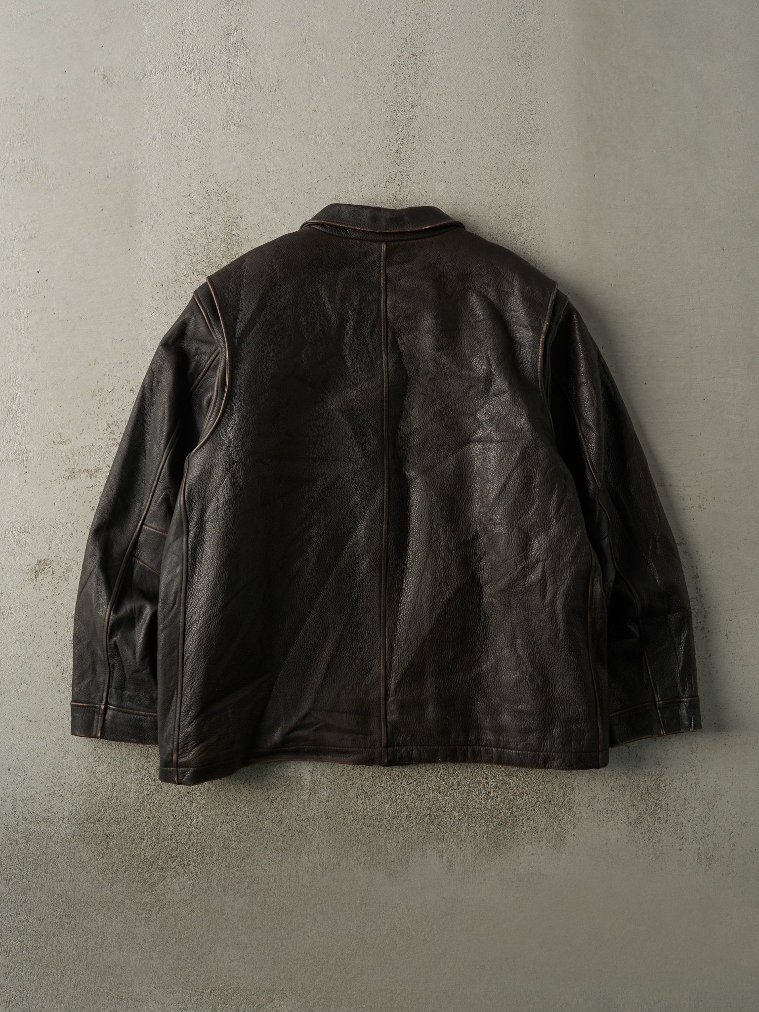 Vintage Y2K Brown Sonoma Leather Jacket (XXL) – Rebalance Vintage