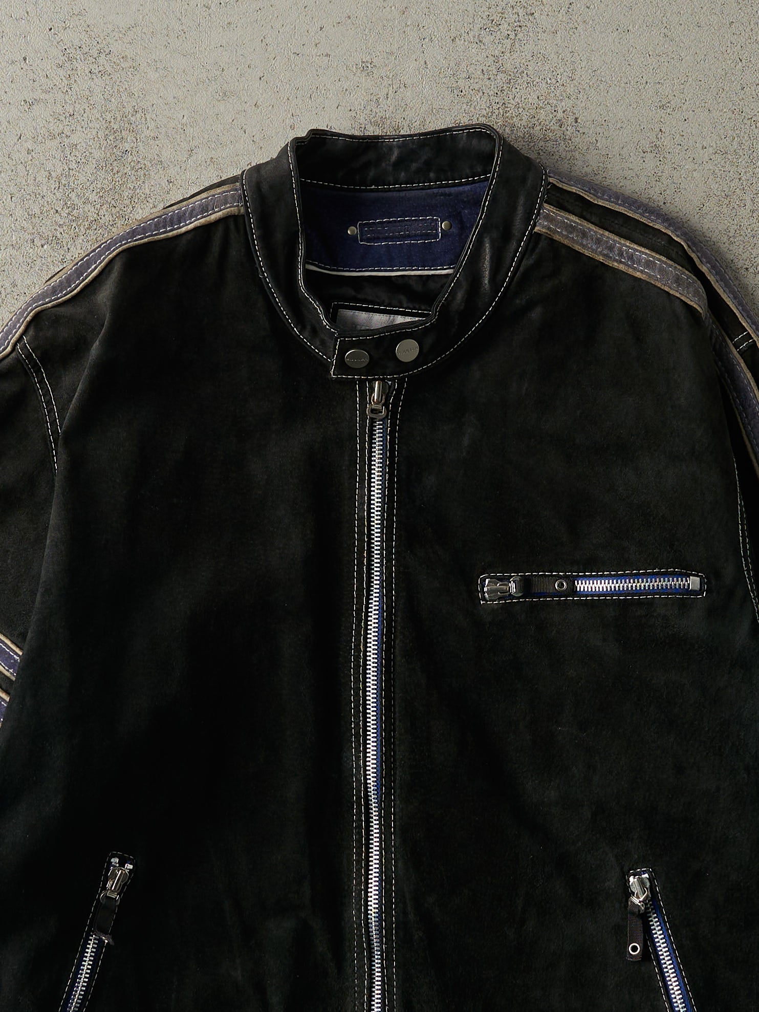 Vintage 90s Black Wilsons Suede Leather Jacket (M)