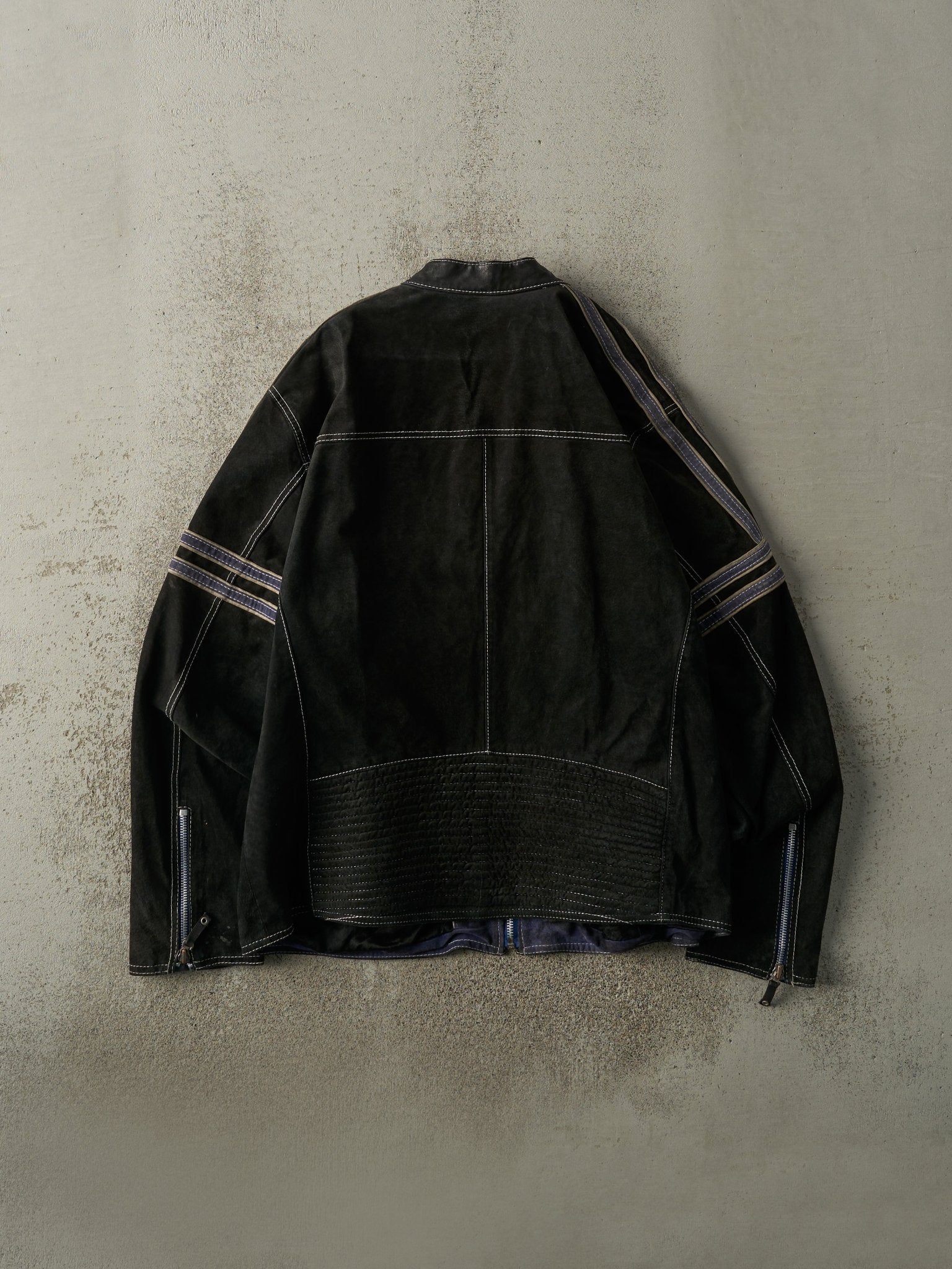 Vintage 90s Black Wilsons Suede Leather Jacket (M)