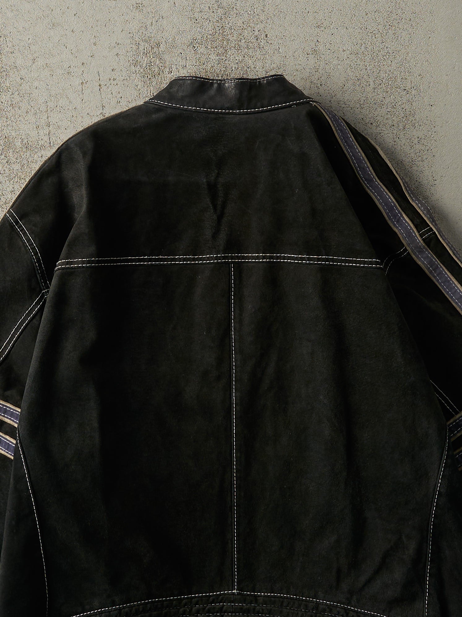 Vintage 90s Black Wilsons Suede Leather Jacket (M)