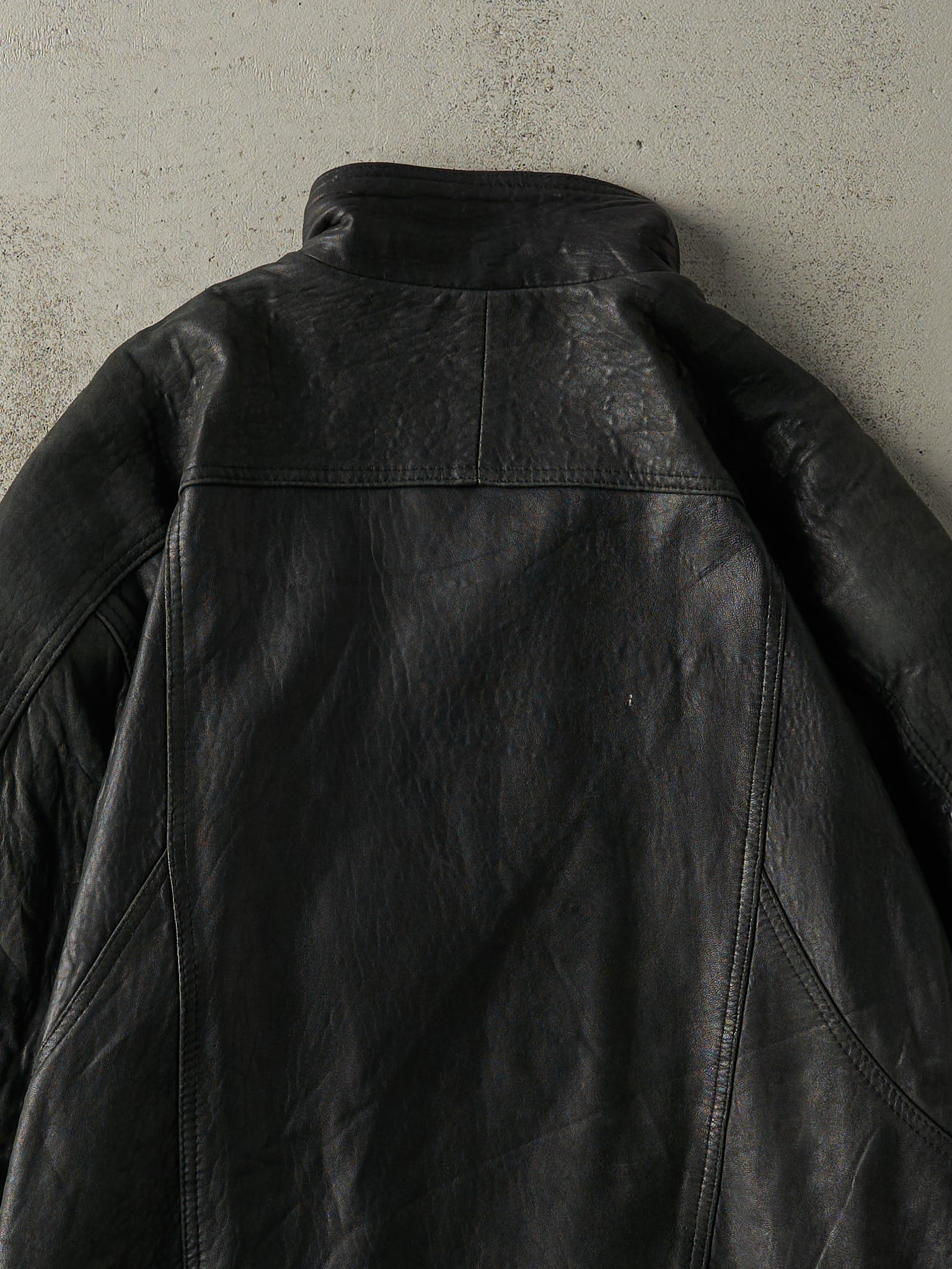 Vintage 90s Black Hemingway Soft Leather Jacket (XL/XXL