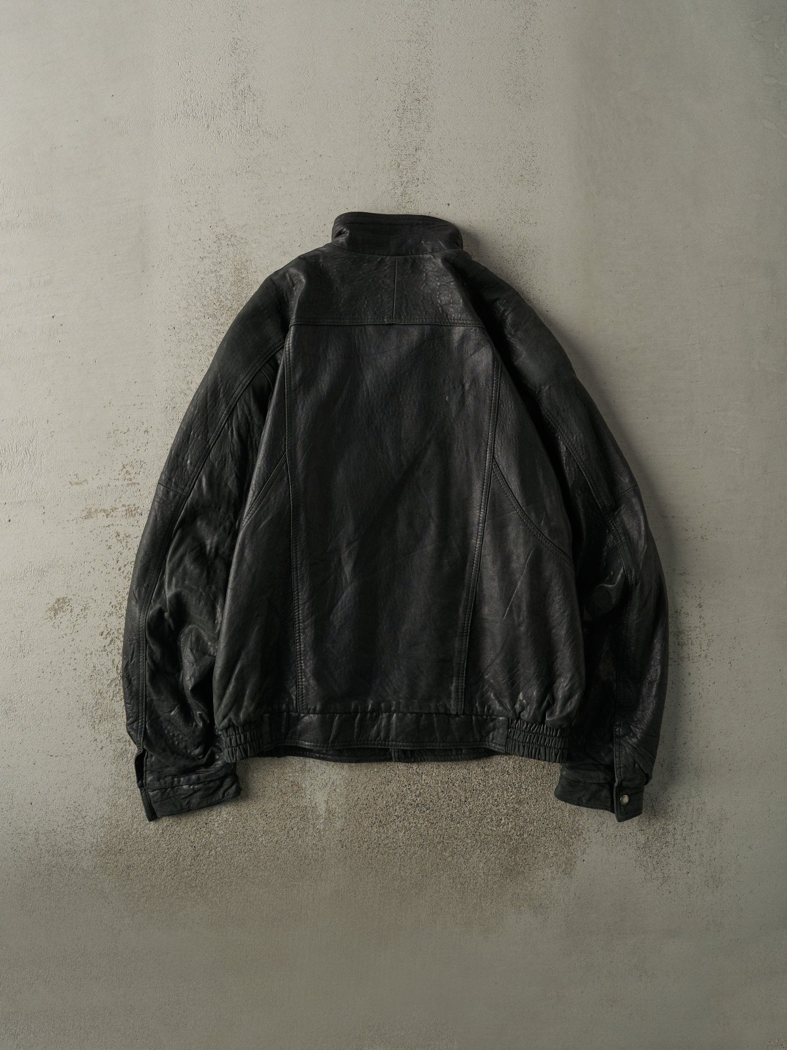 Vintage 90s Black Hemingway Soft Leather Jacket (XL/XXL