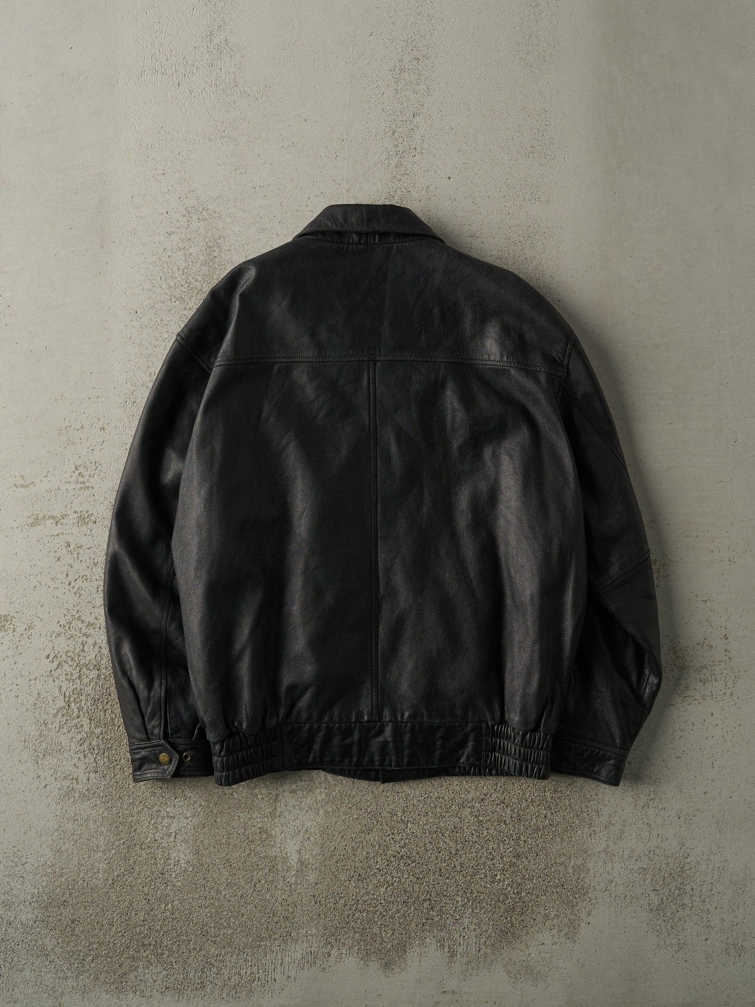 Vintage Y2K Black Volcano Leather Jacket (M)
