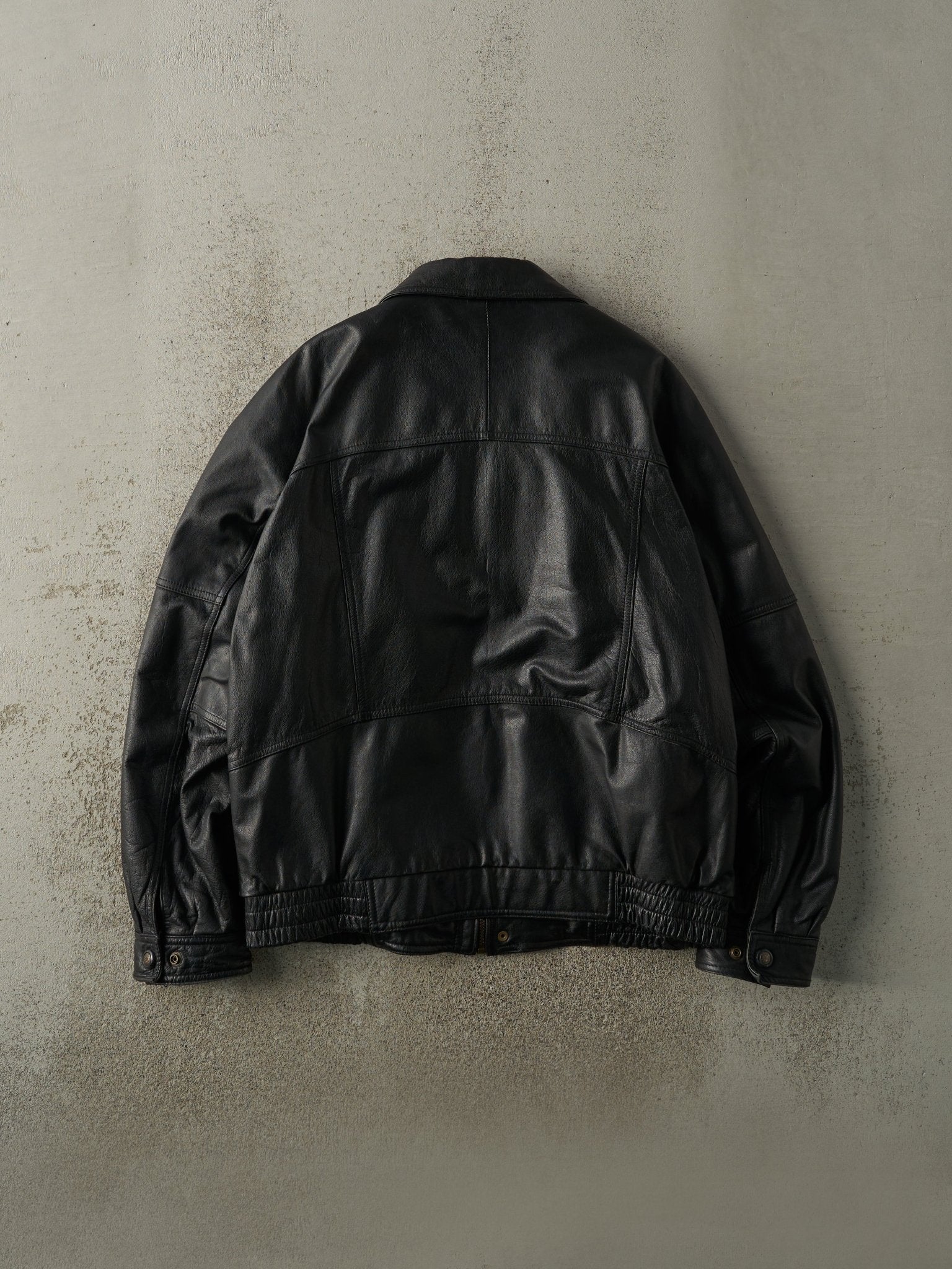 Vintage 90s Black Esquire Leather Jacket (L)