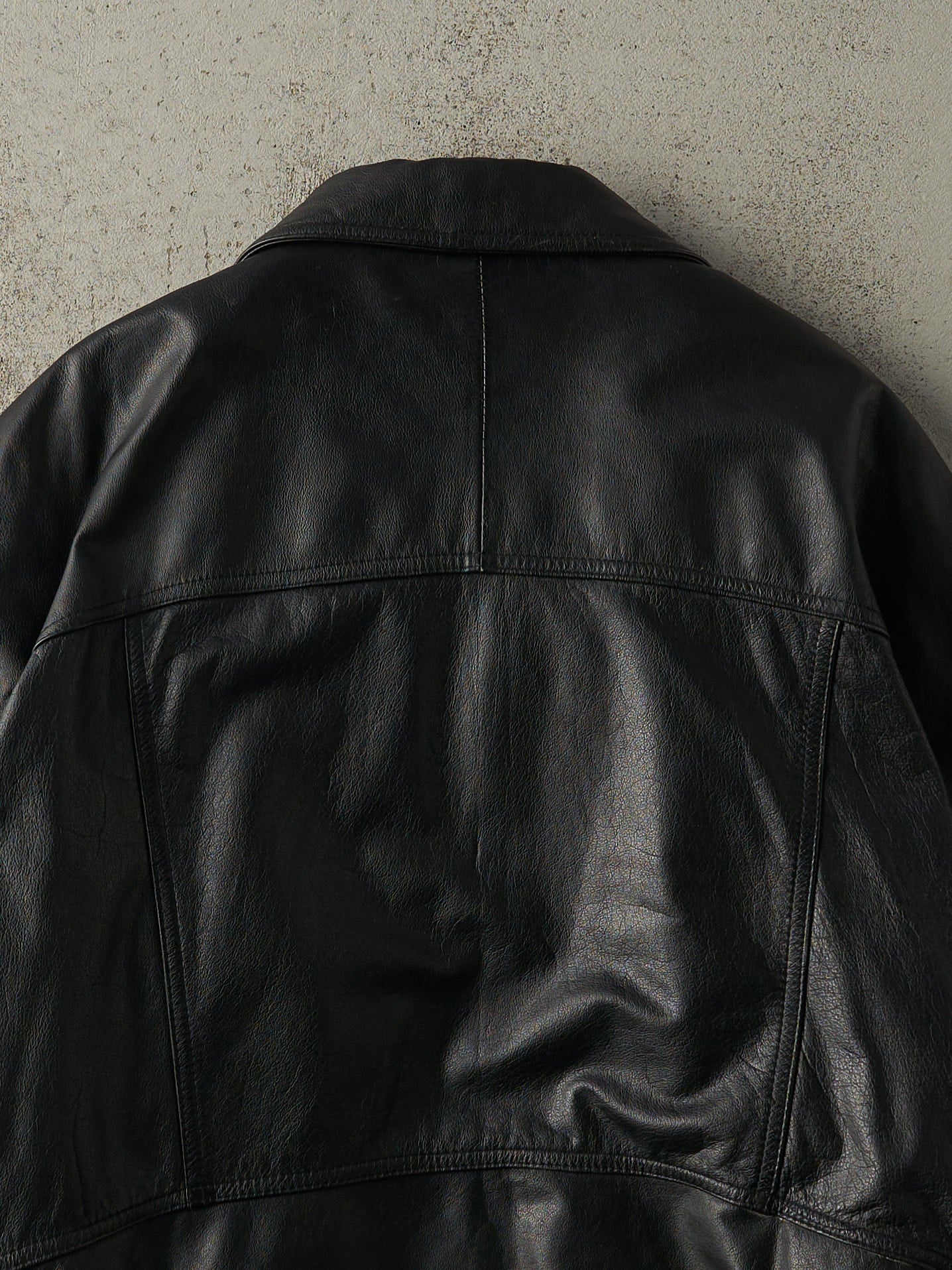 Vintage 90s Black Esquire Leather Jacket (L)