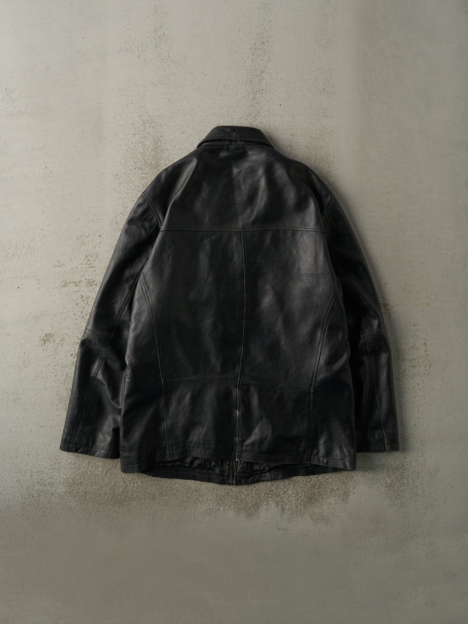Vintage Y2K Black Elzein Leather Jacket (M)