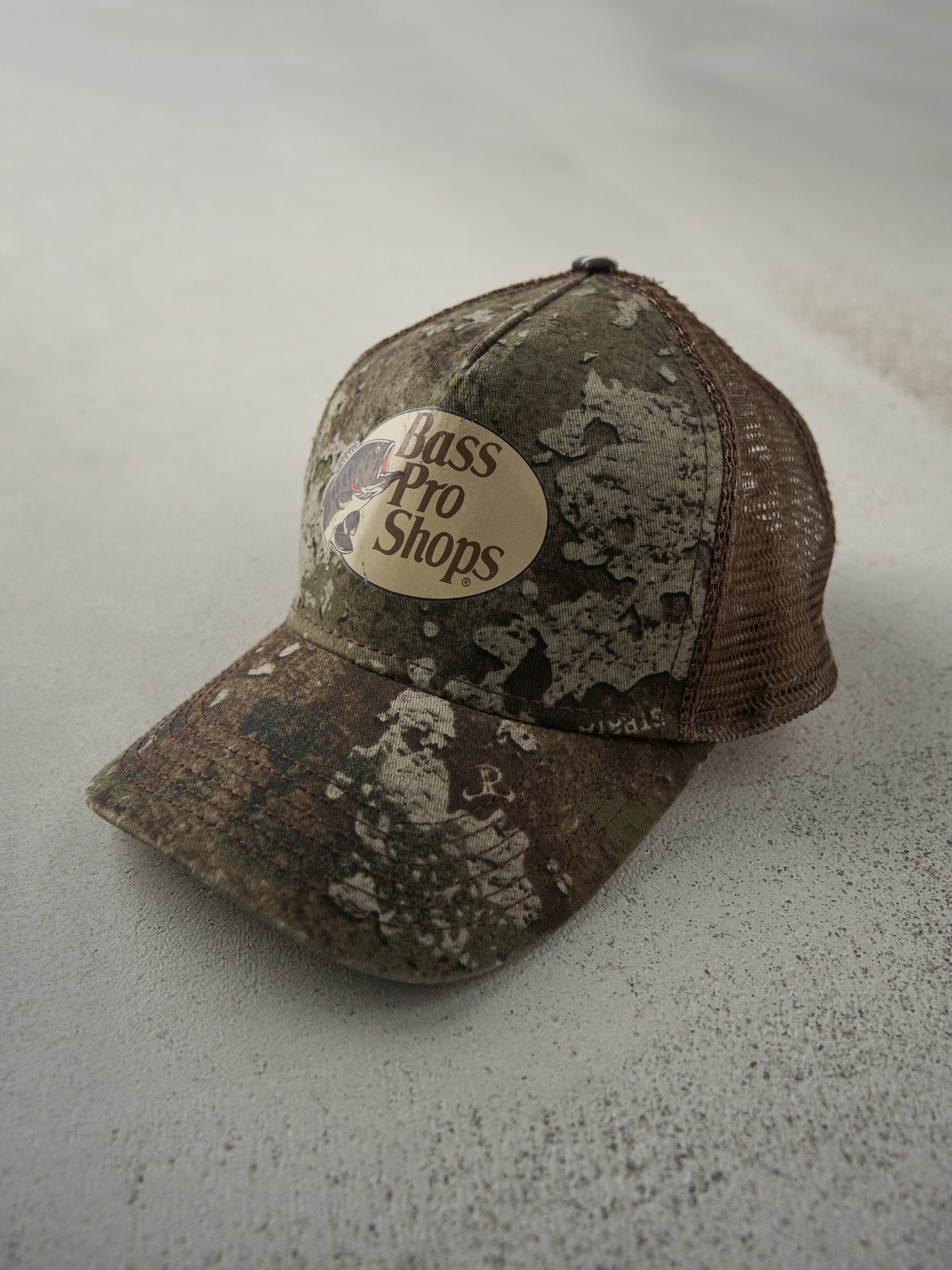 Vintage Y2K Camo Bass Pro Shops Trucker Hat