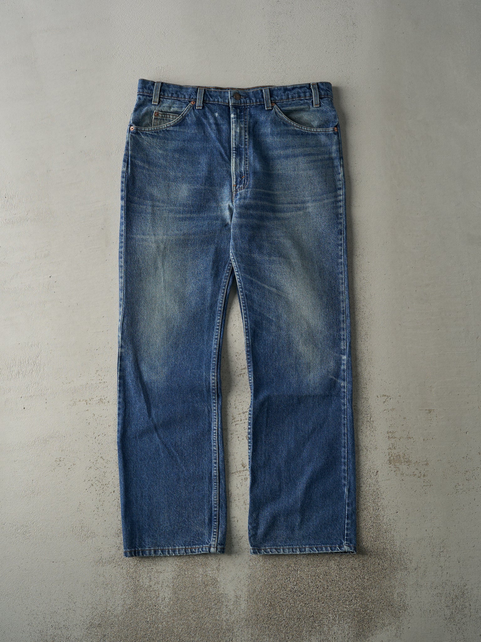 Vintage 80s Mid Wash Levi's 517 Orange Tab Jeans (36x31.5)