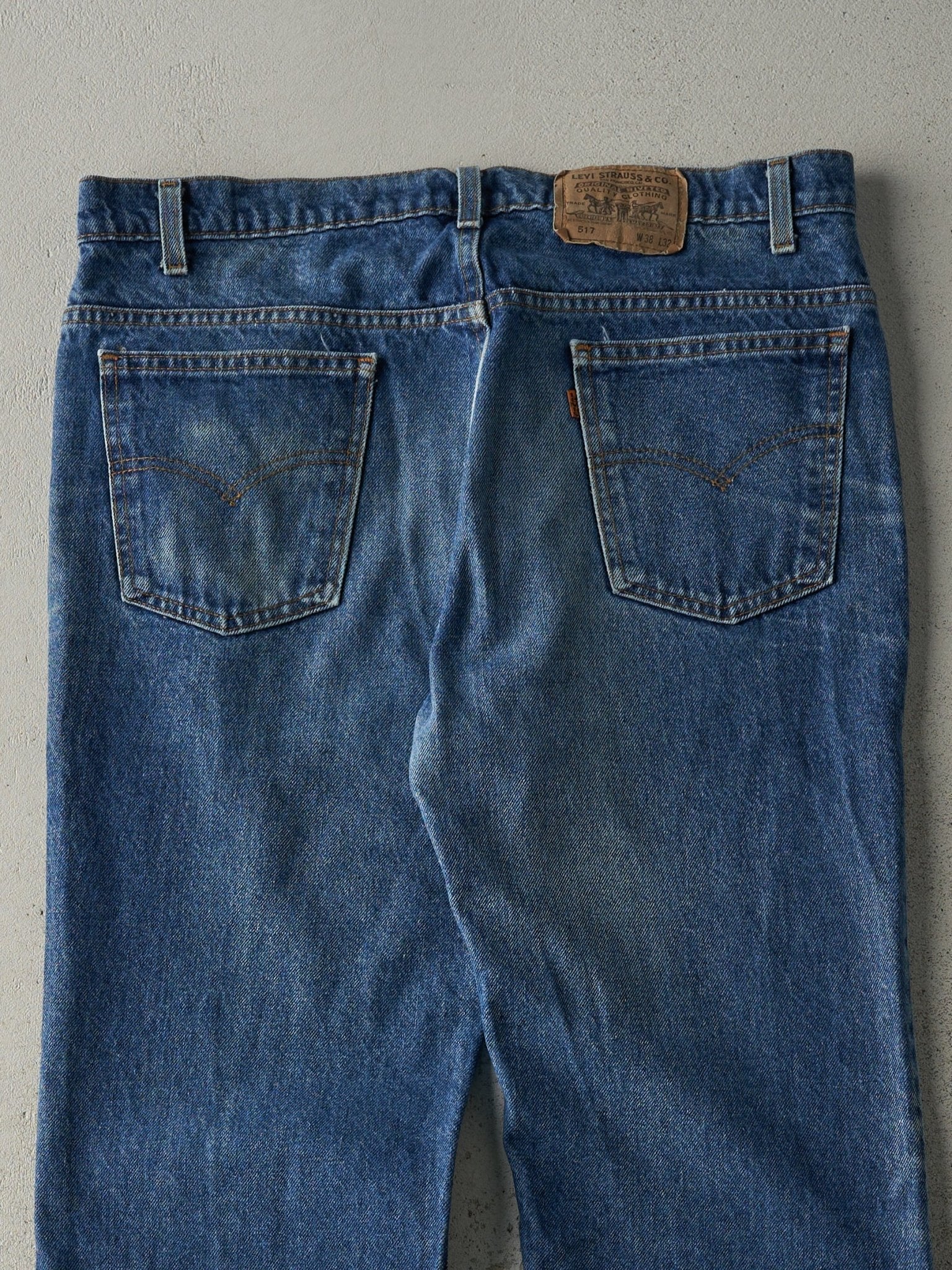 Vintage 80s Mid Wash Levi's 517 Orange Tab Jeans (36x31.5)