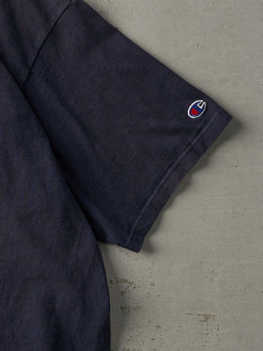 Vintage 90s Navy Blue Embroidered Champion Tee (L)