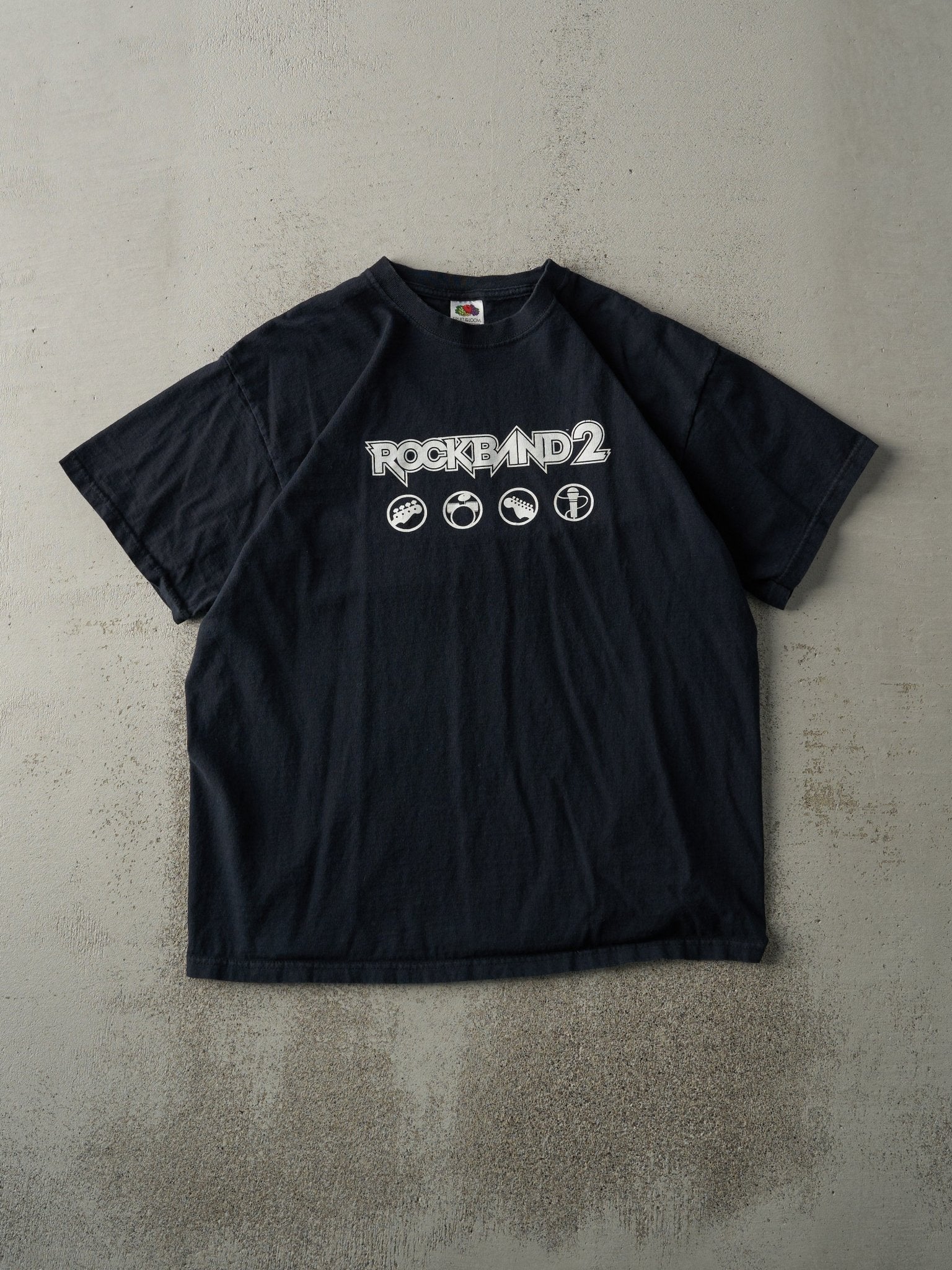 Vintage Y2K Black Rockband 2 Gaming Tee (M)