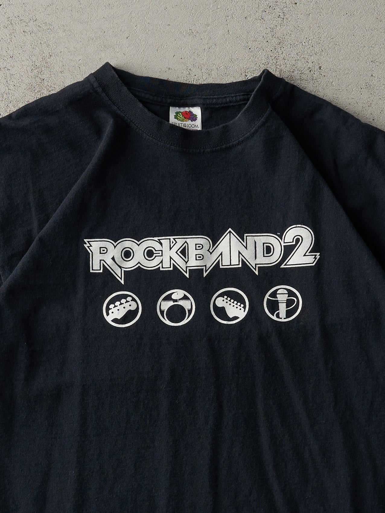 Vintage Y2K Black Rockband 2 Gaming Tee (M)