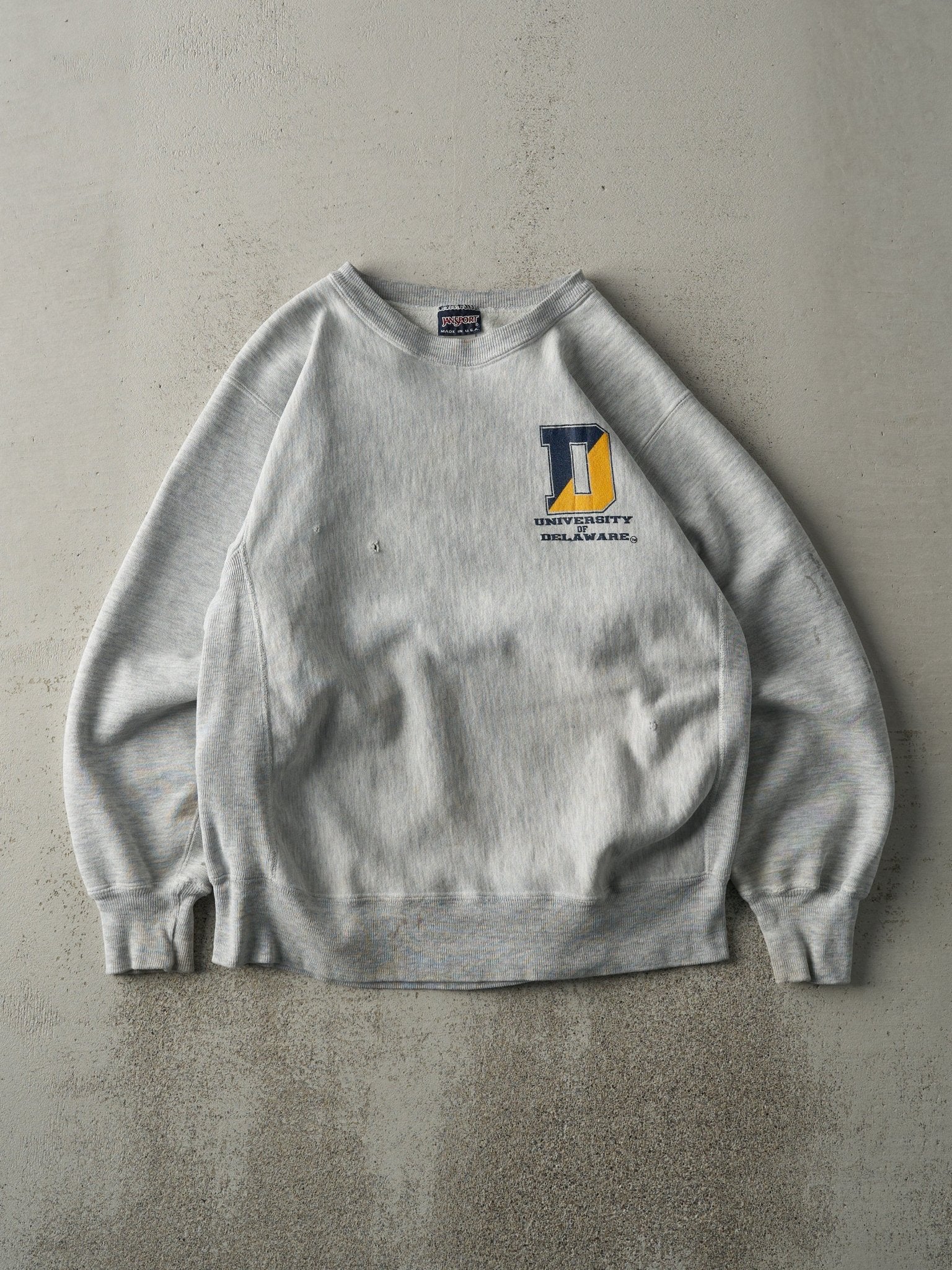 Vintage 90s Grey University Of Delaware Crewneck (M)