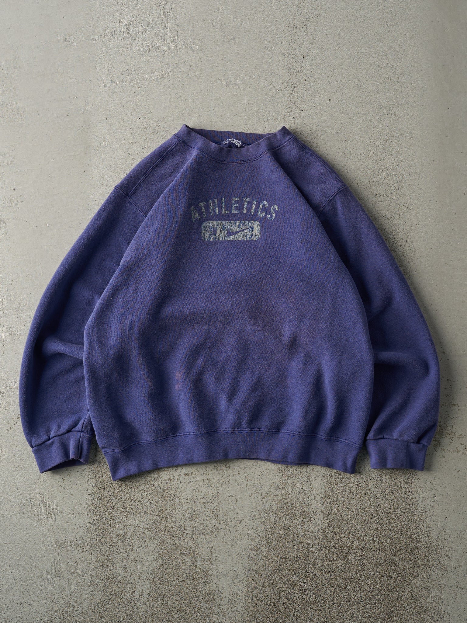 Vintage 90s Blue Nike Athletics Logo Crewneck (M)