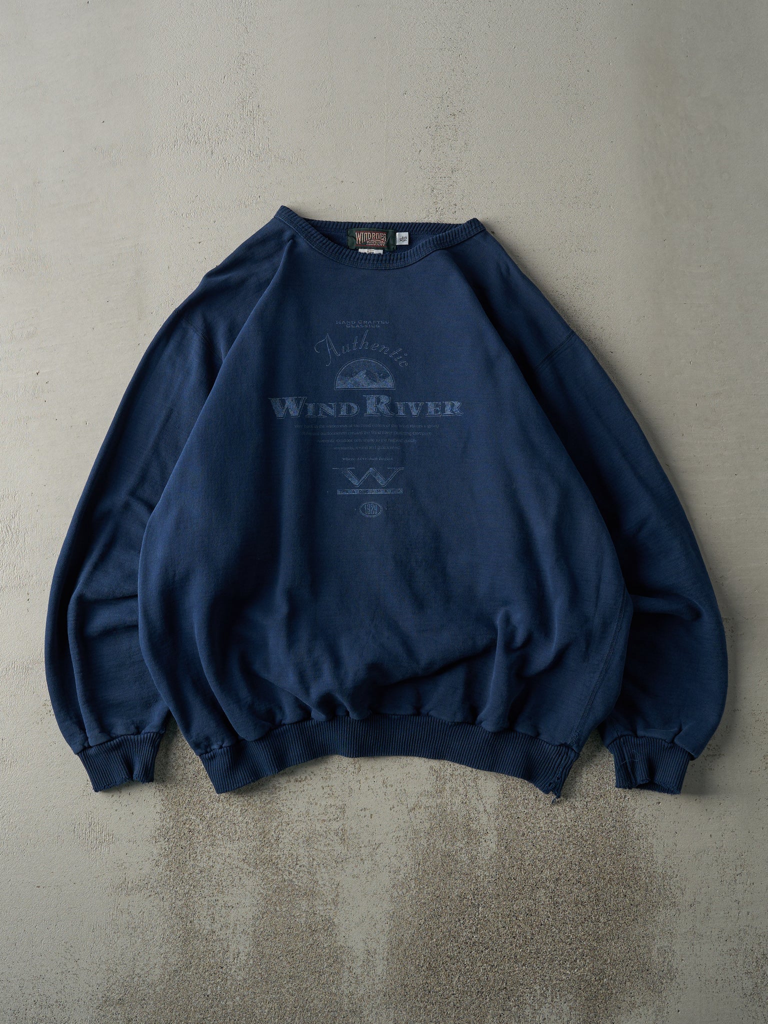 Vintage 90s Navy Blue Wind River Crewneck (XL)