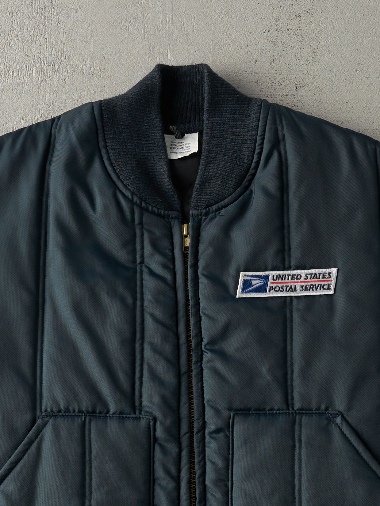 Vintage 90s Navy Blue United States Postal Service Nylon Vest (M)