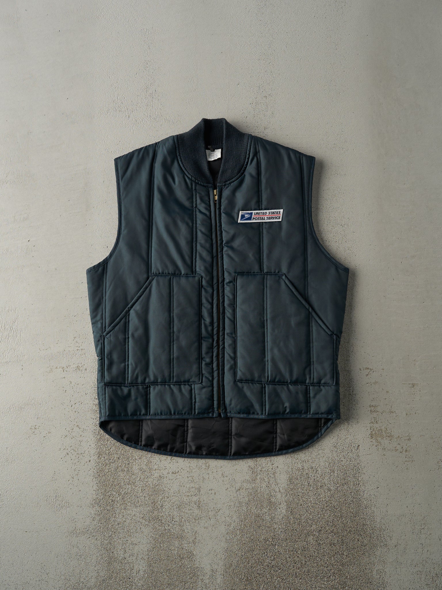 Vintage 90s Navy Blue United States Postal Service Nylon Vest (M)