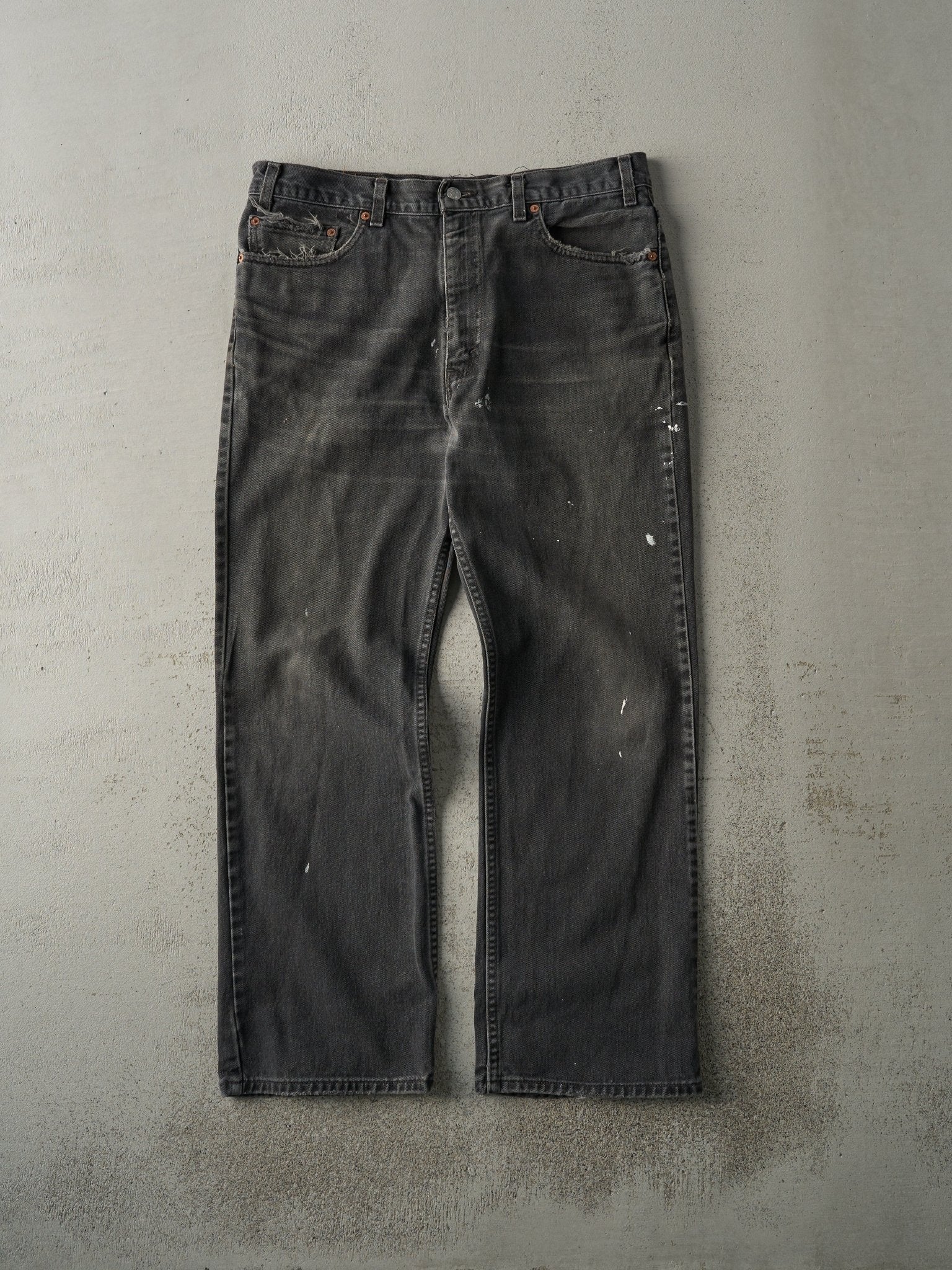 Vintage 90s Faded Black Levi's 517 Denim Pants (35x29.5)