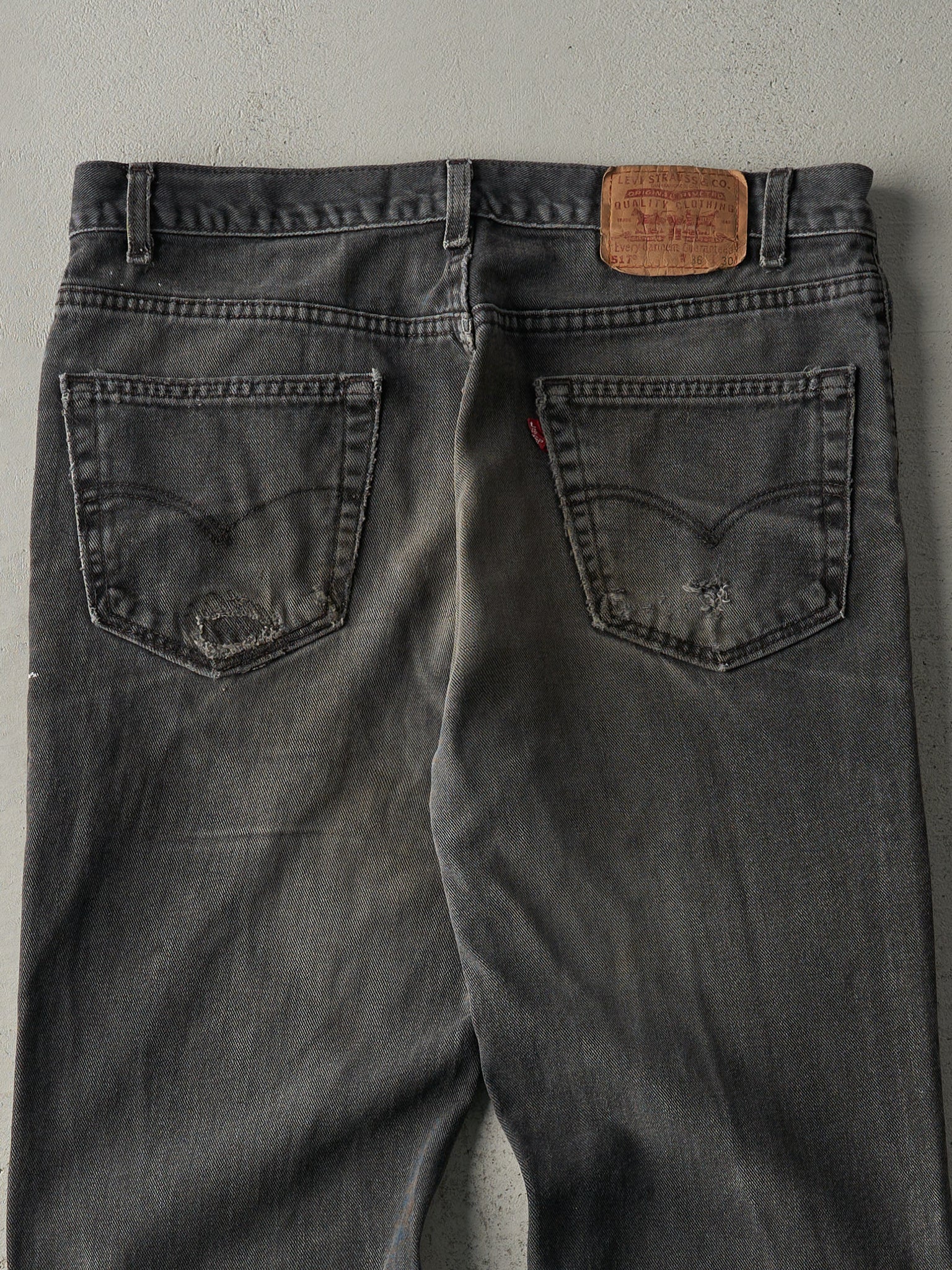 Vintage 90s Faded Black Levi's 517 Denim Pants (35x29.5)