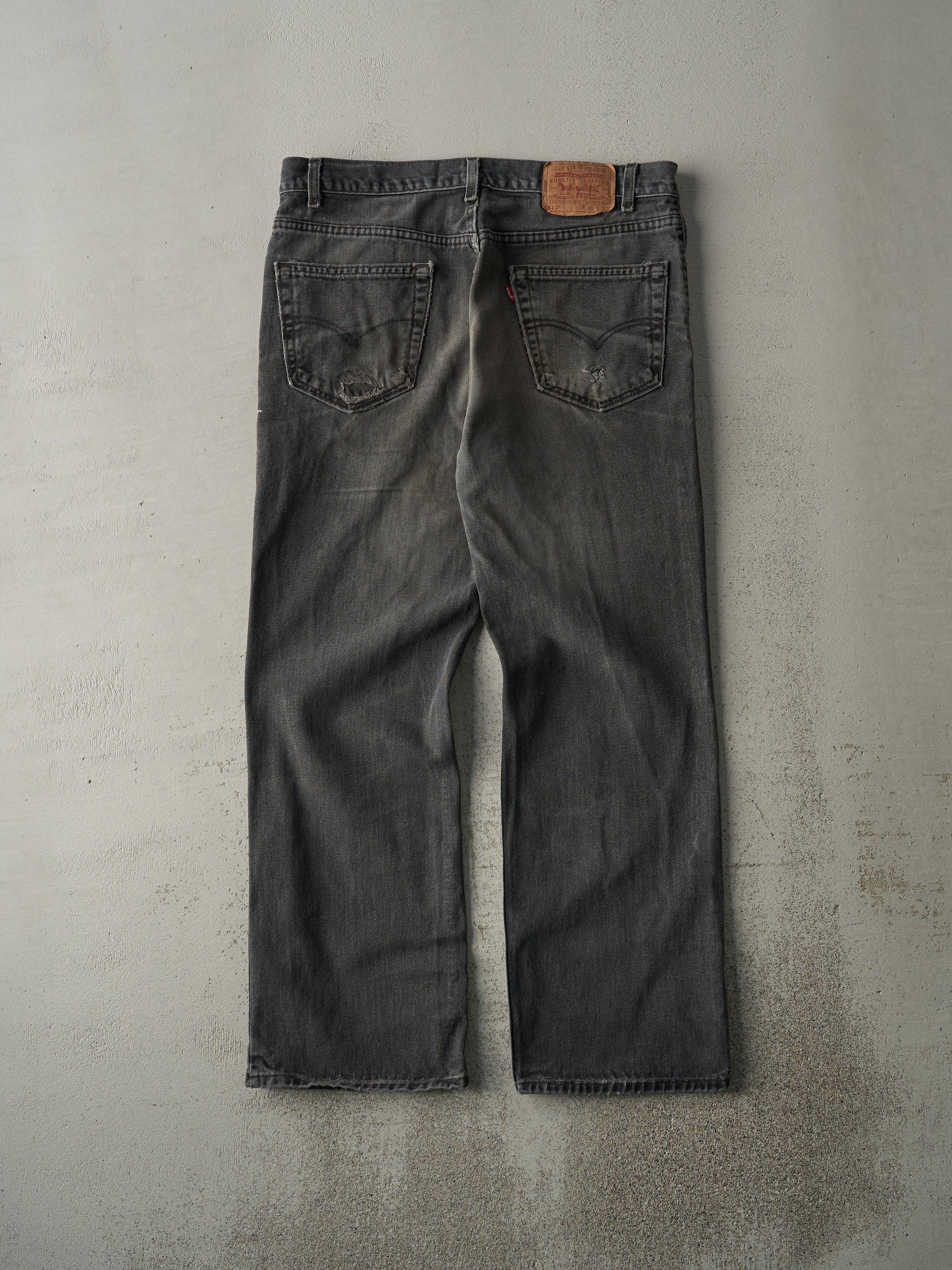 Vintage 90s Faded Black Levi's 517 Denim Pants (35x29.5)