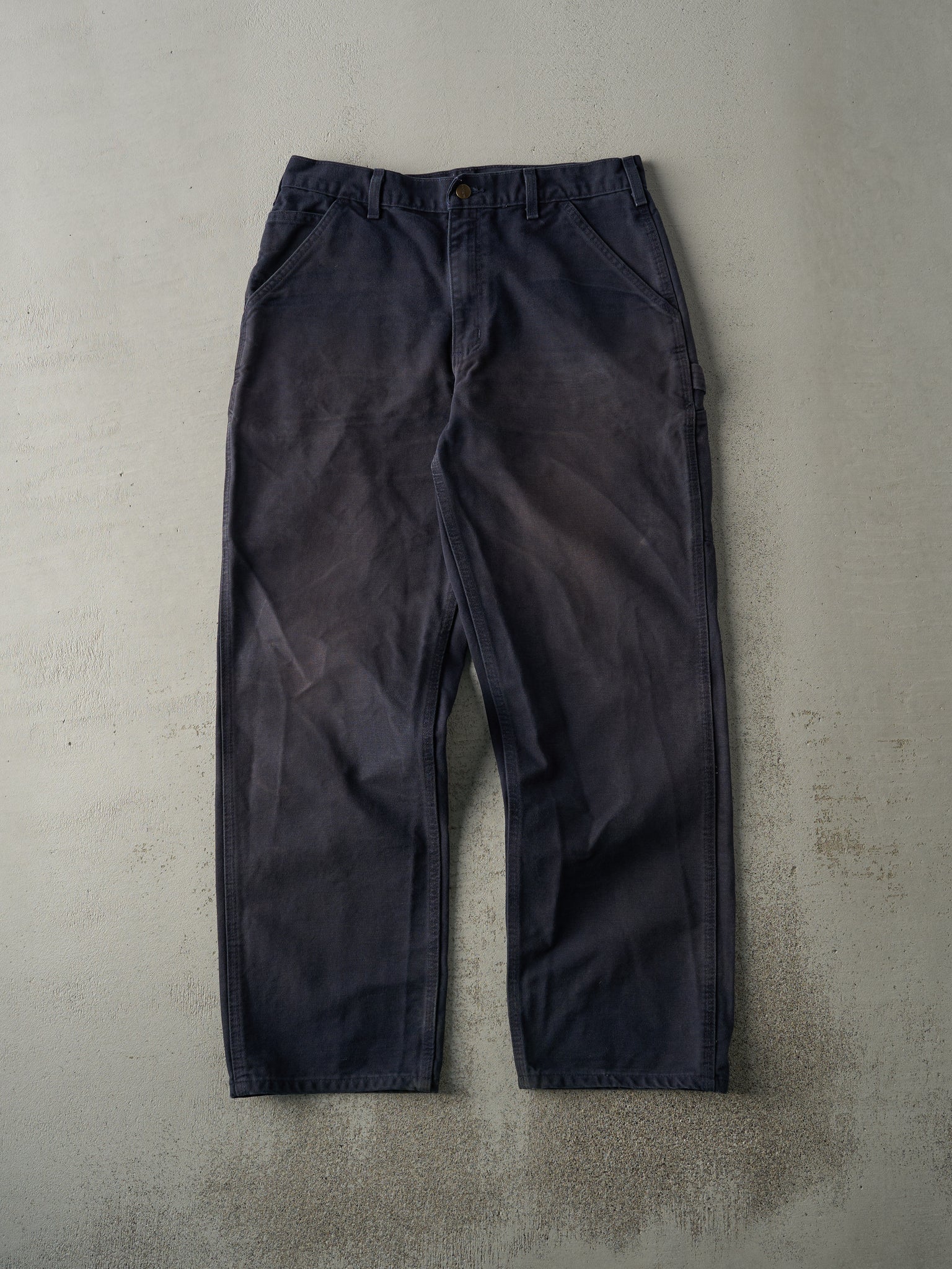 Vintage Y2K Navy Blue Dungaree Fit Carhartt Carpenter Pants (32x31)