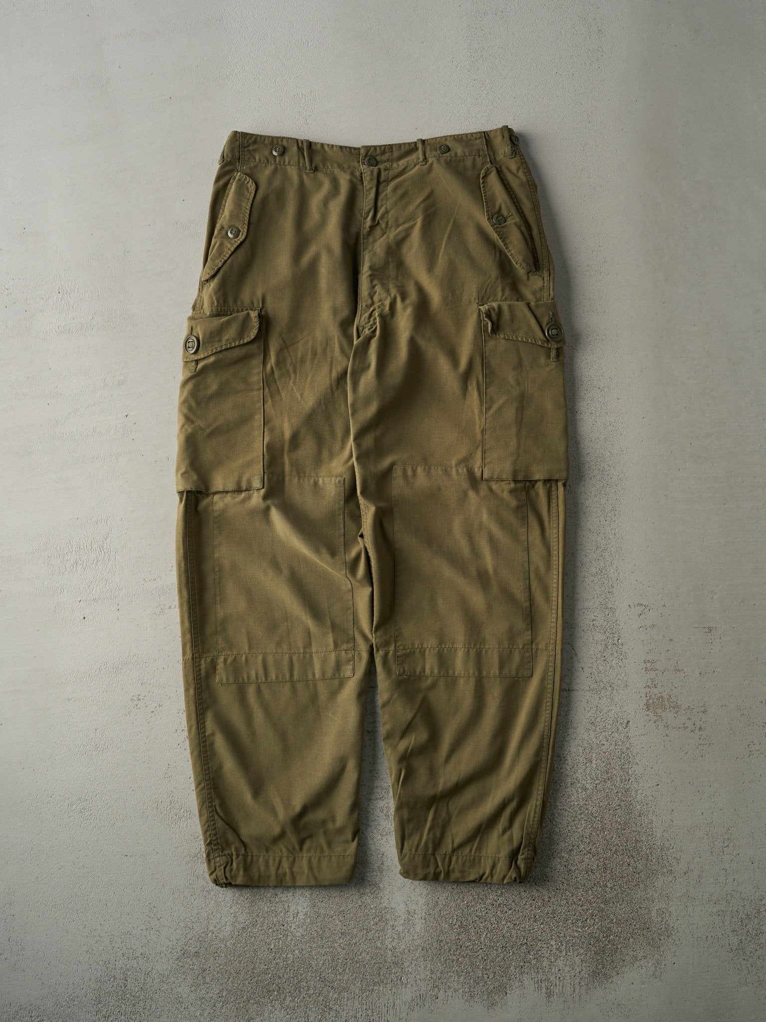 Vintage 80s Army Green OG 107 Light Weight Military Pants (35.5x32.5)