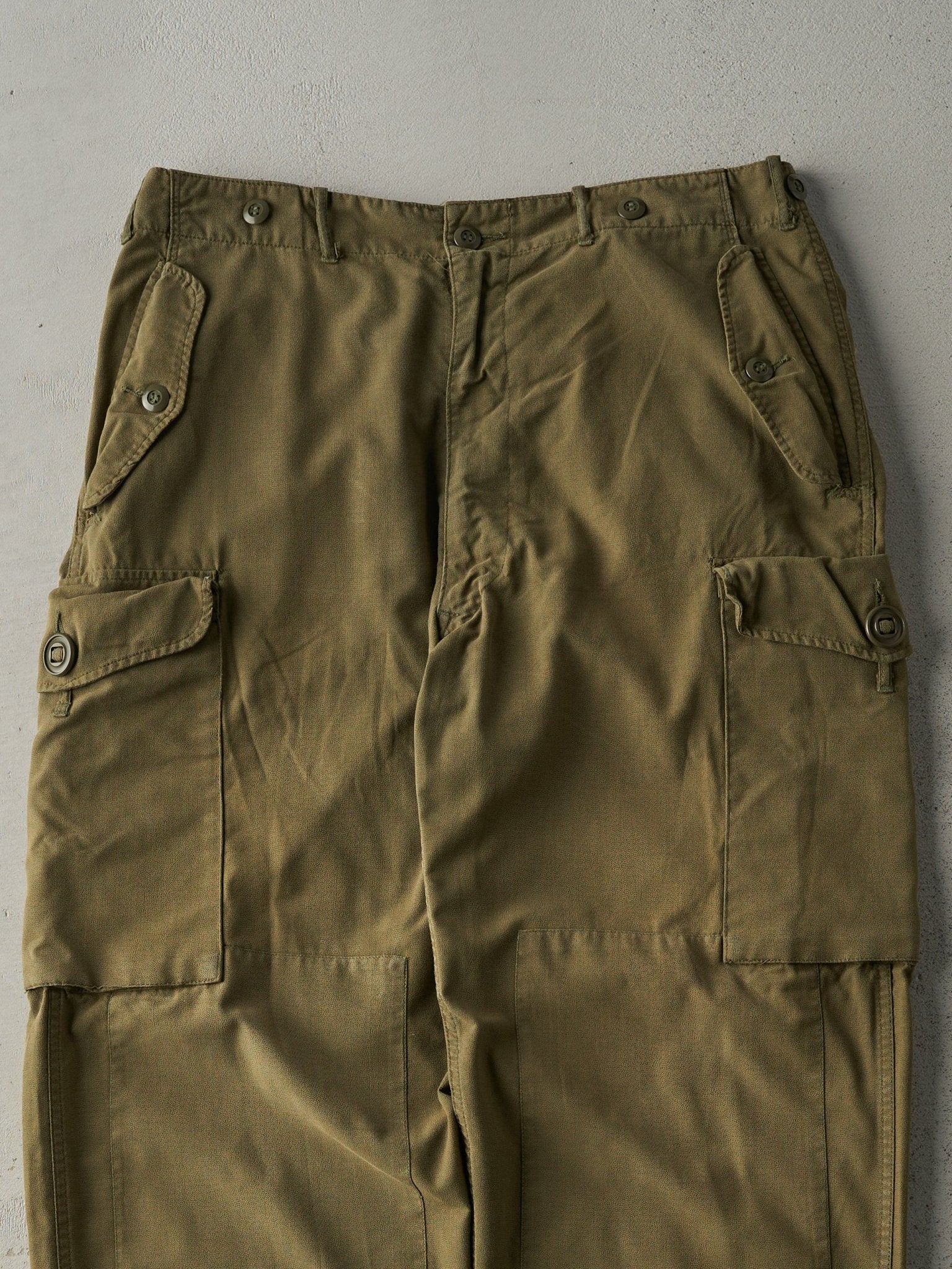Vintage 80s Army Green OG 107 Light Weight Military Pants (35.5x32.5)