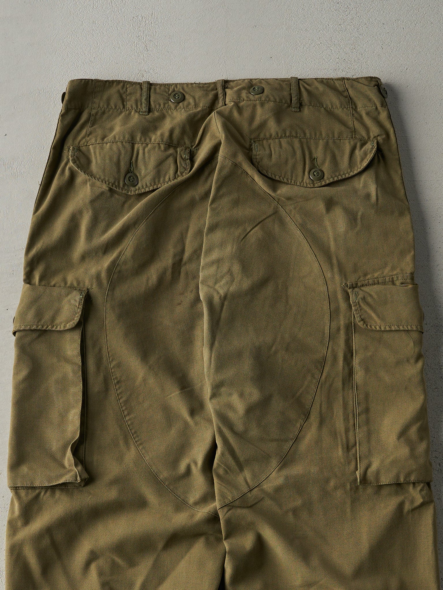 Vintage 80s Army Green OG 107 Light Weight Military Pants (35.5x32.5)