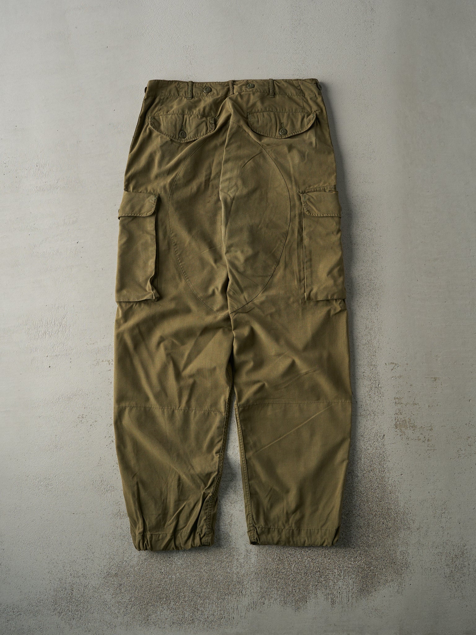 Vintage 80s Army Green OG 107 Light Weight Military Pants (35.5x32.5)