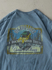 Vintage Y2K Washed Blue Off Road Lager Tee (L)