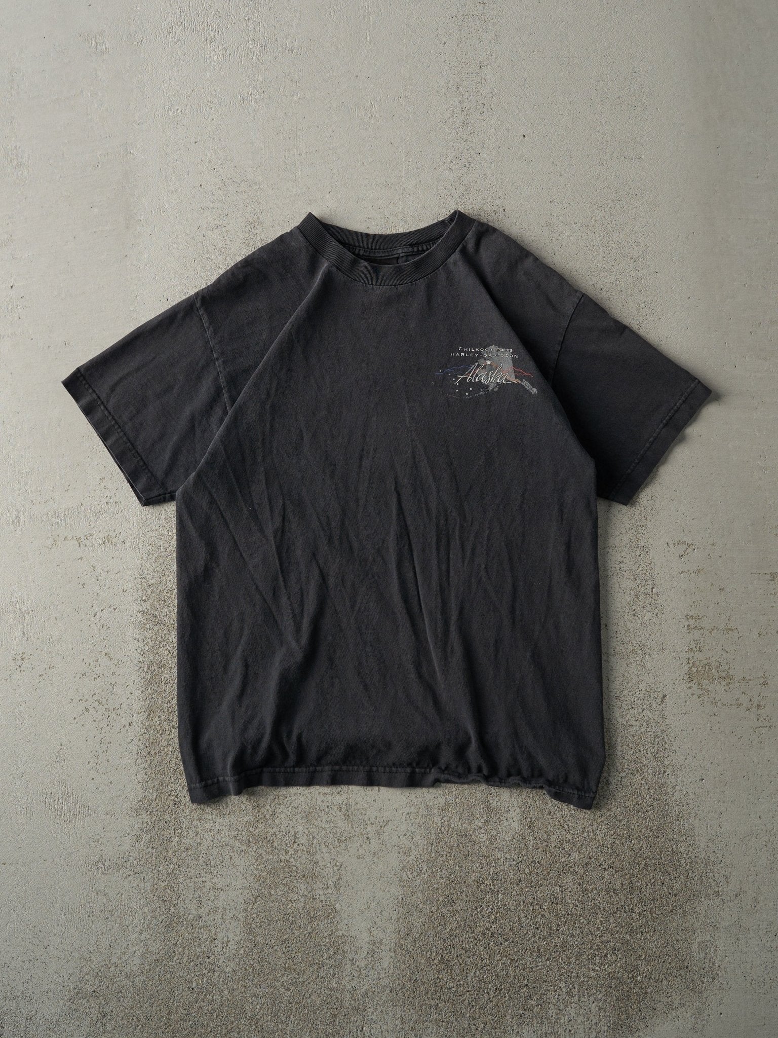 Vintage Y2K Black Skaguay Alaska Harley Davidson Tee (S)