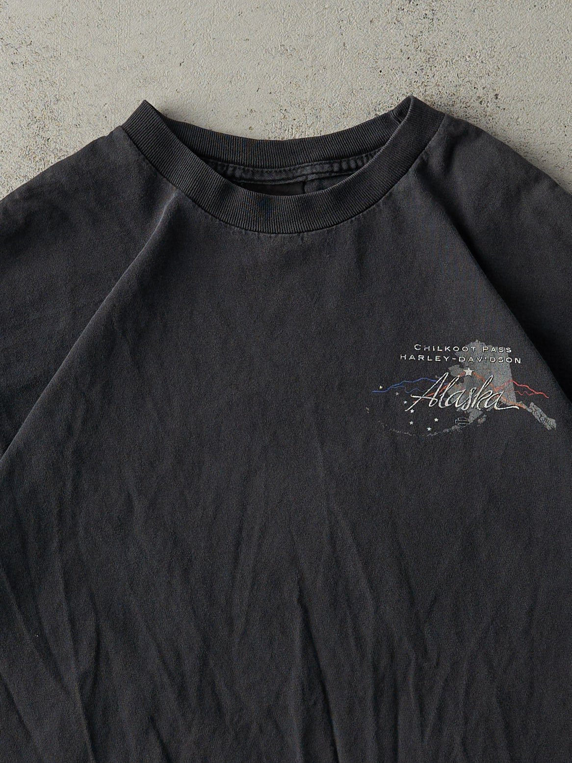 Vintage Y2K Black Skaguay Alaska Harley Davidson Tee (S)