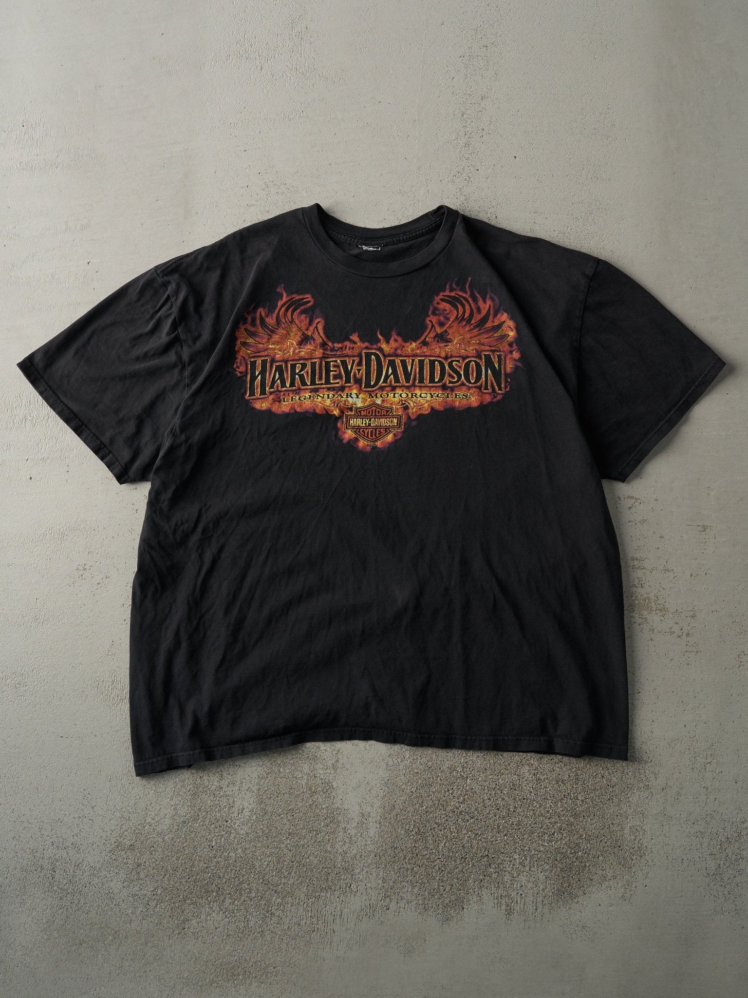 Vintage 10' Black Lisle Illinois Harley Davidson Tee (XL)