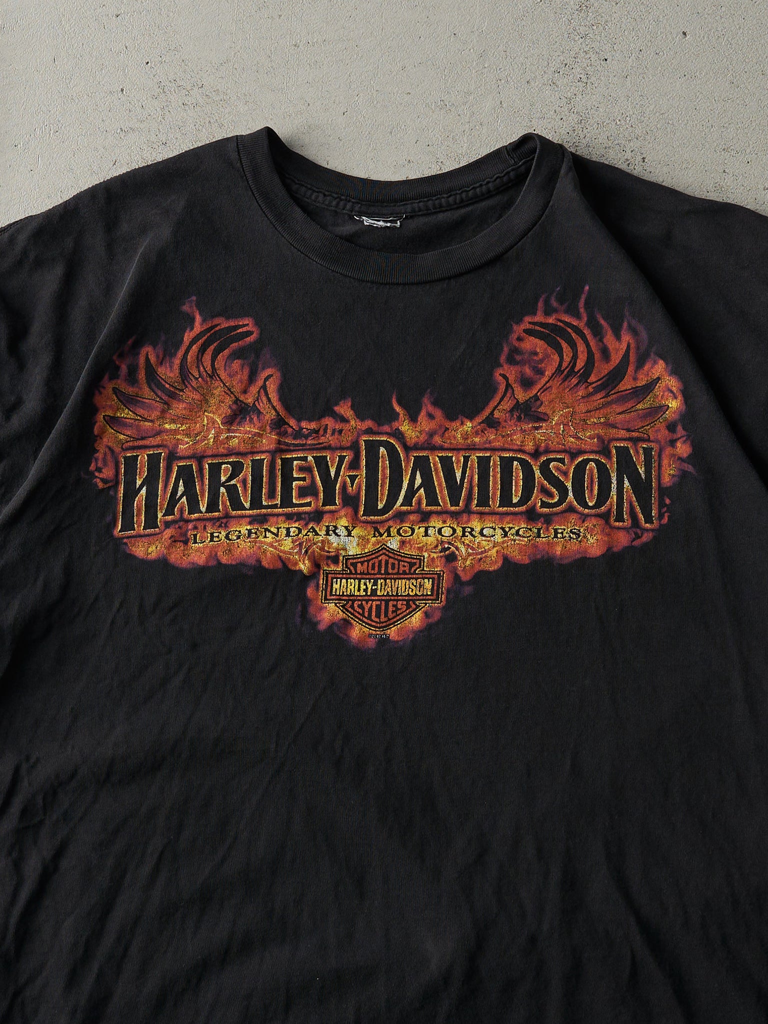 Vintage 10' Black Lisle Illinois Harley Davidson Tee (XL)