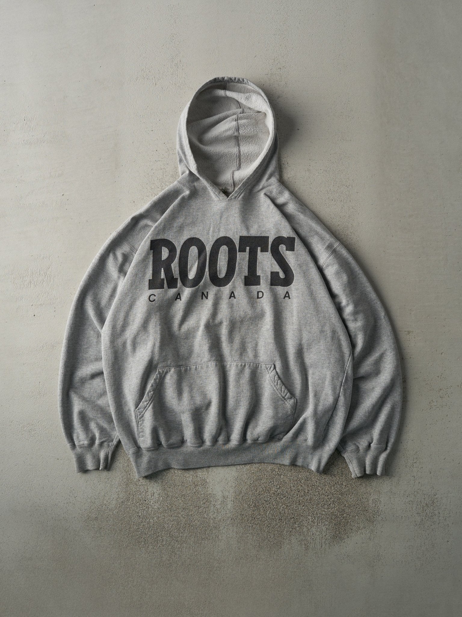 Vintage 90s Grey Roots Logo Hoodie (XL)