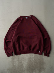 Vintage Y2K Burgundy Russell Athletics Blank Crewneck (L/XL)