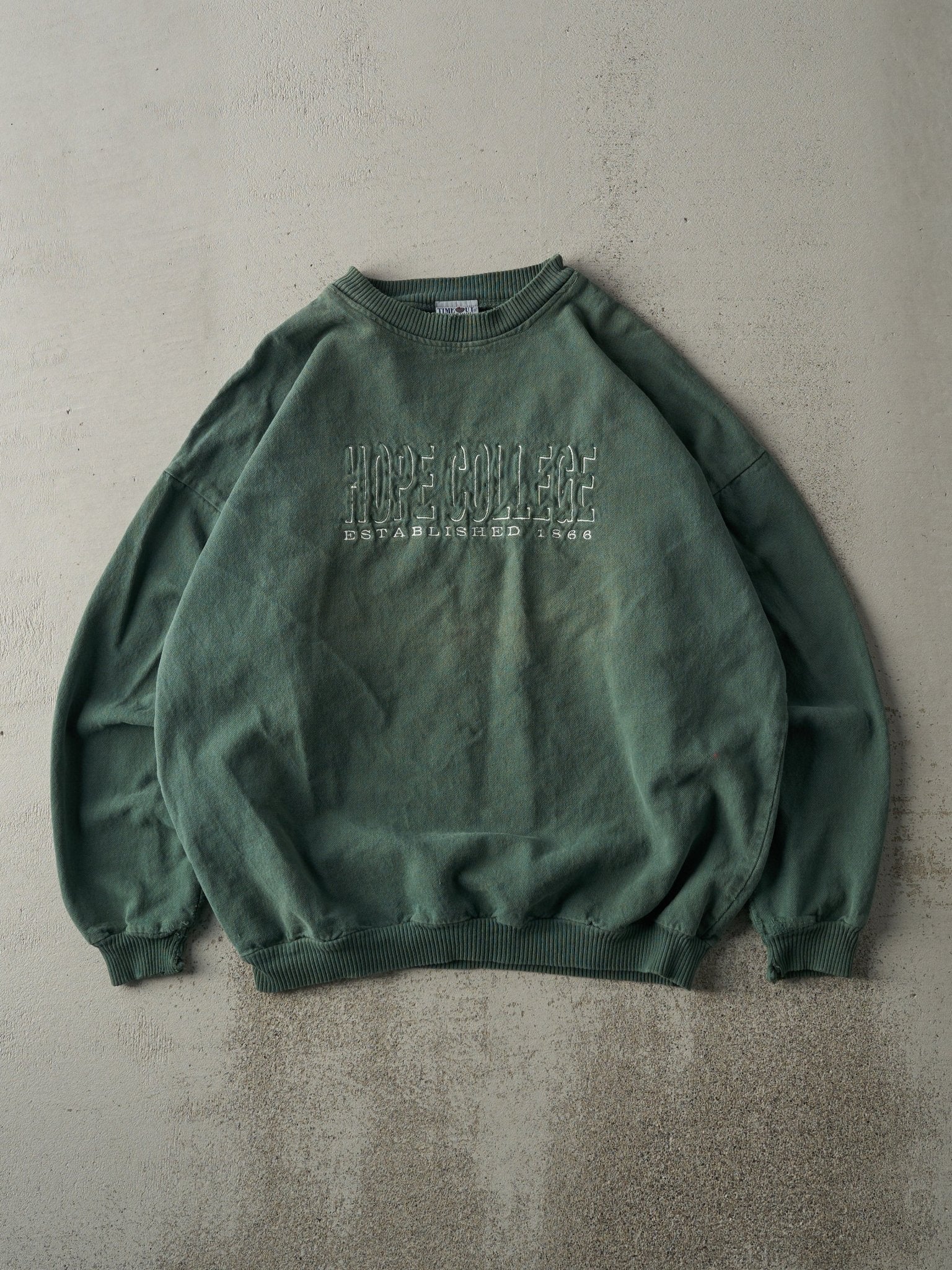 Vintage 90s Green Hope College Reverse Weave Crewneck (XL)