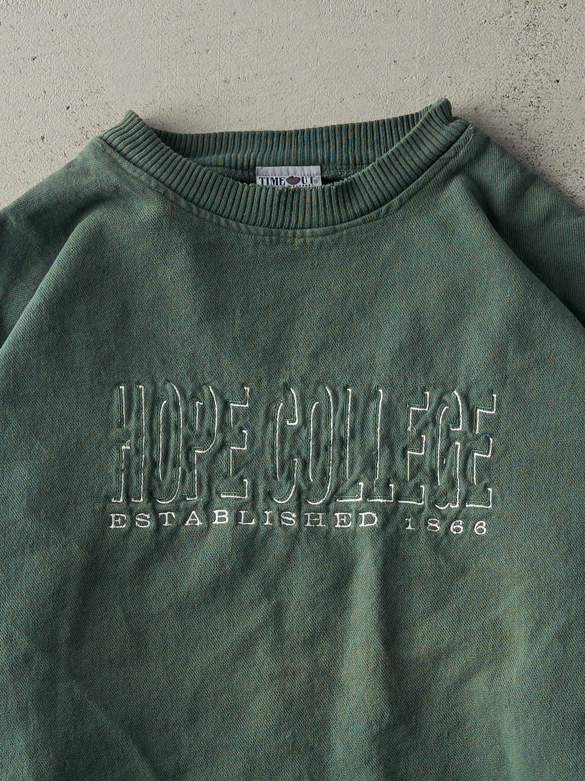 Vintage 90s Green Hope College Reverse Weave Crewneck (XL)