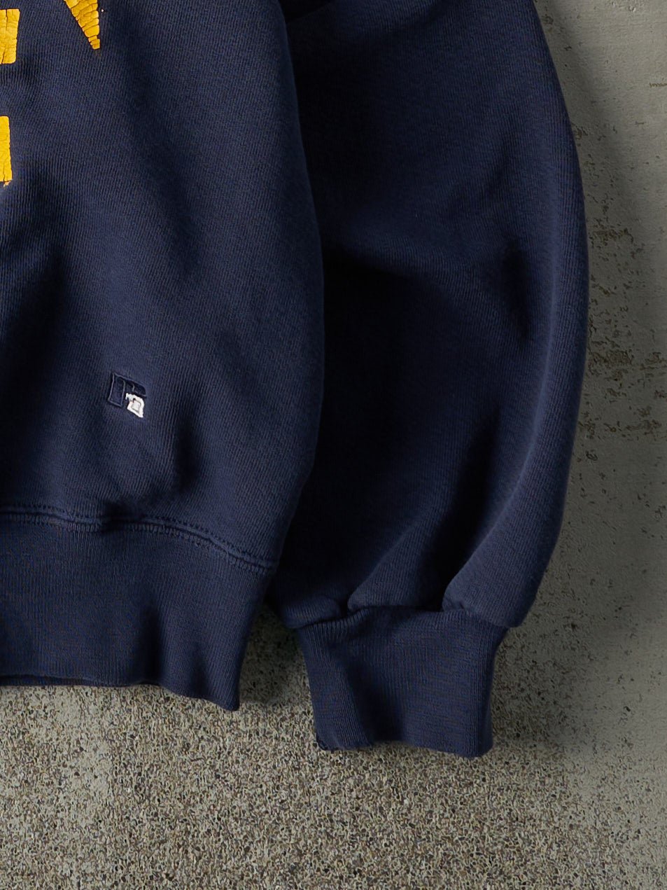 Vintage 90s Navy Blue Notre Dame Russell Athletic Turtle Neck Boxy Sweater (M)