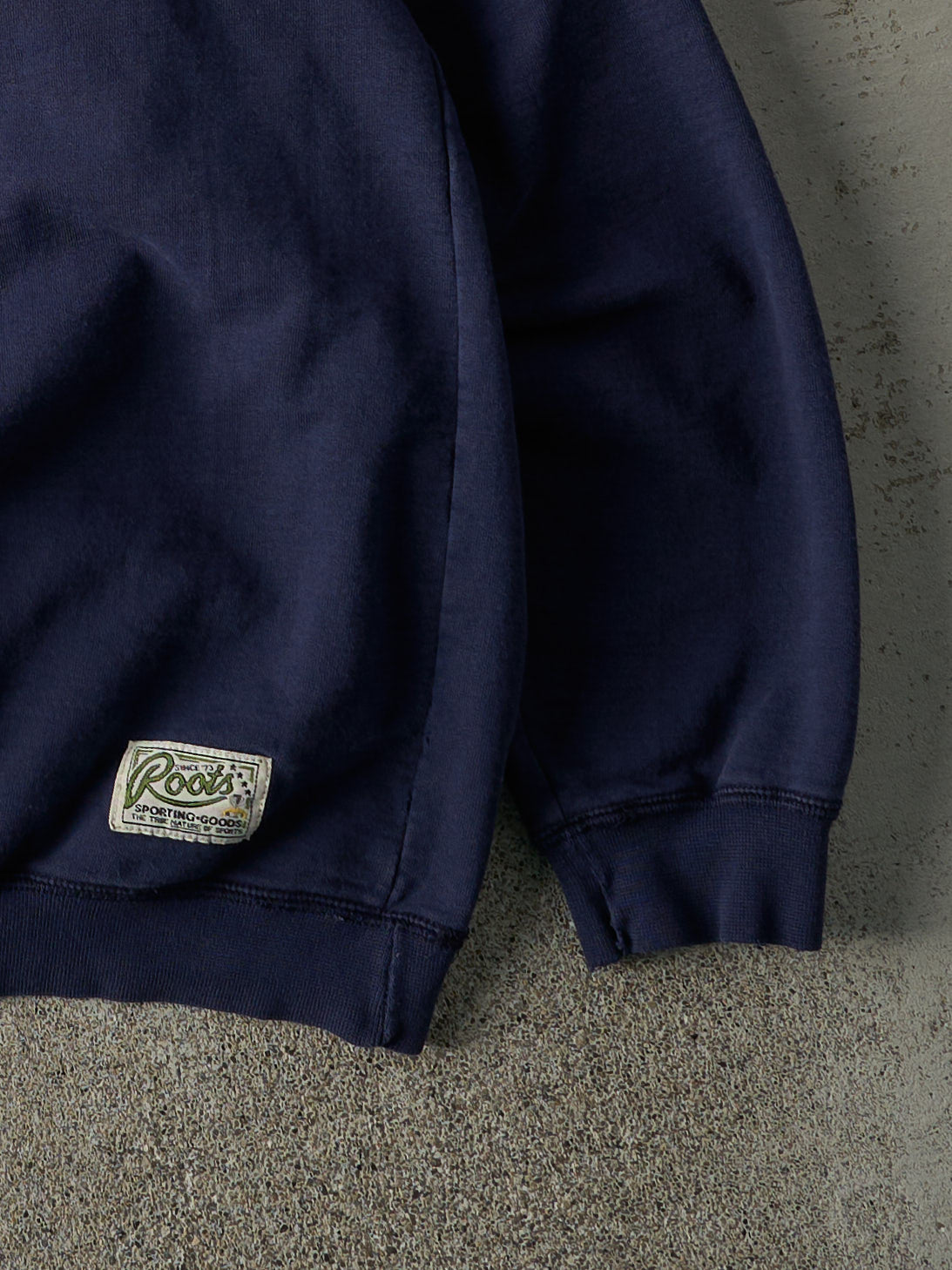 Vintage 90s Navy Blue Navy Quarter Zip Sweatshirt (L)