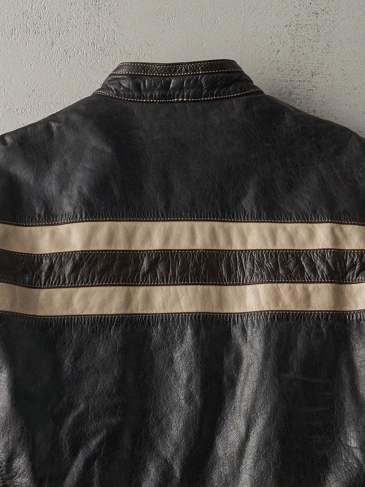 Vintage 90s Dark Brown Dimitri Montreal Leather Biker Jacket (L)