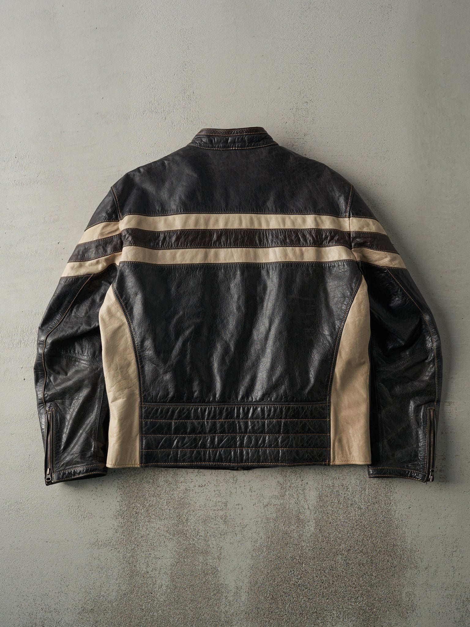 Vintage 90s Dark Brown Dimitri Montreal Leather Biker Jacket (L)