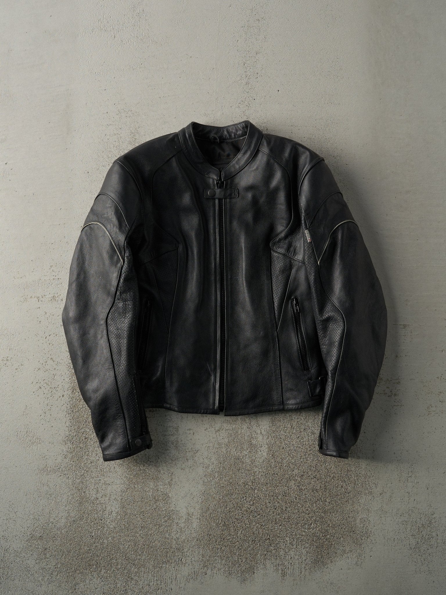 Vintage 90s Black Infinit Sports Biker Jacket (XS)