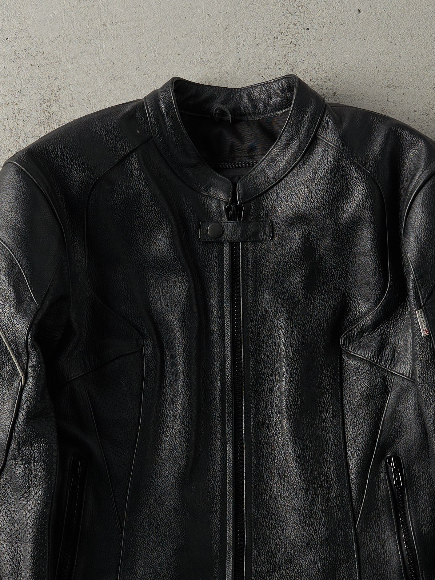Vintage 90s Black Infinit Sports Biker Jacket (XS)