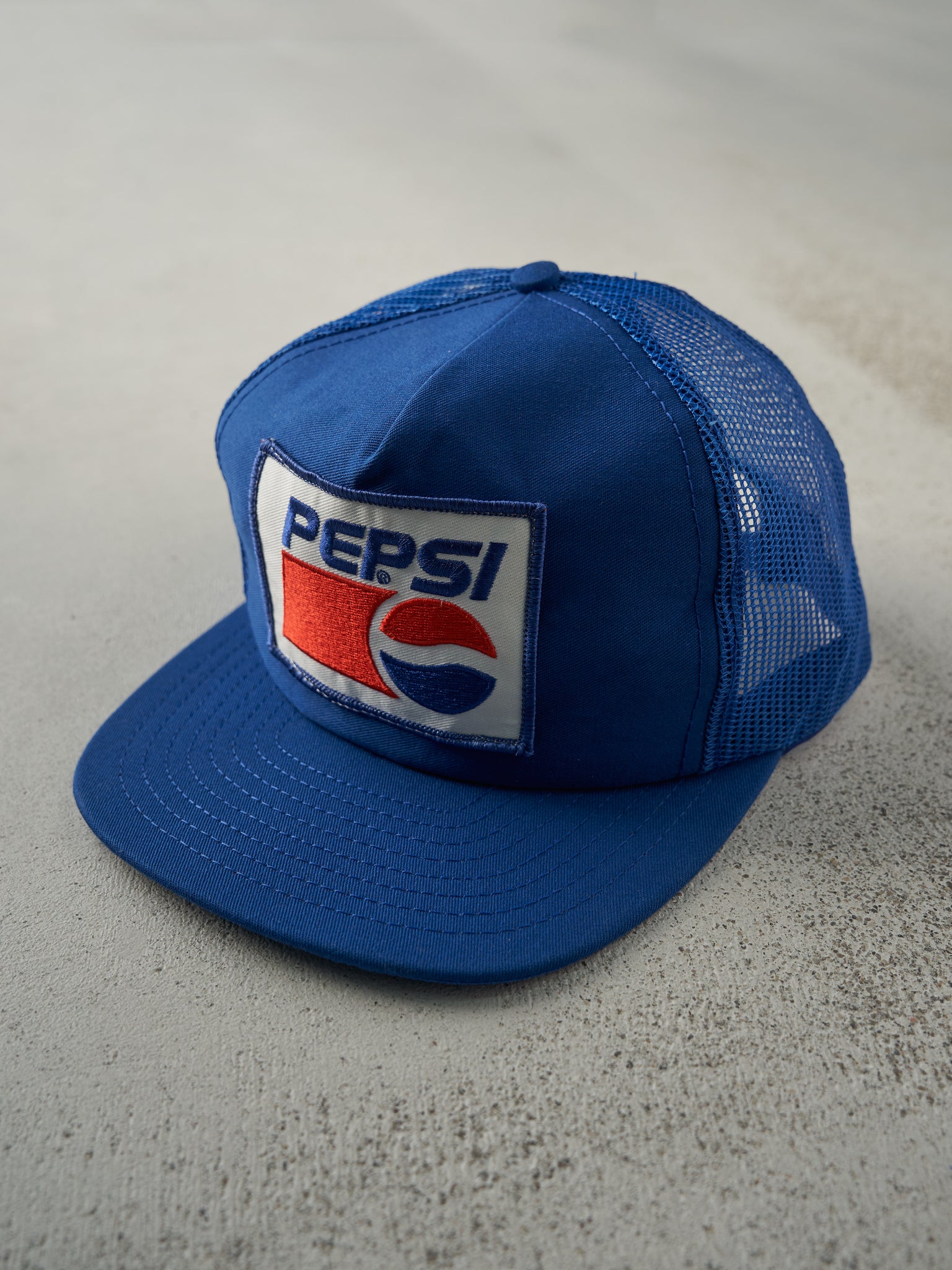 Vintage 80s Royal Blue Pepsi Trucker Hat