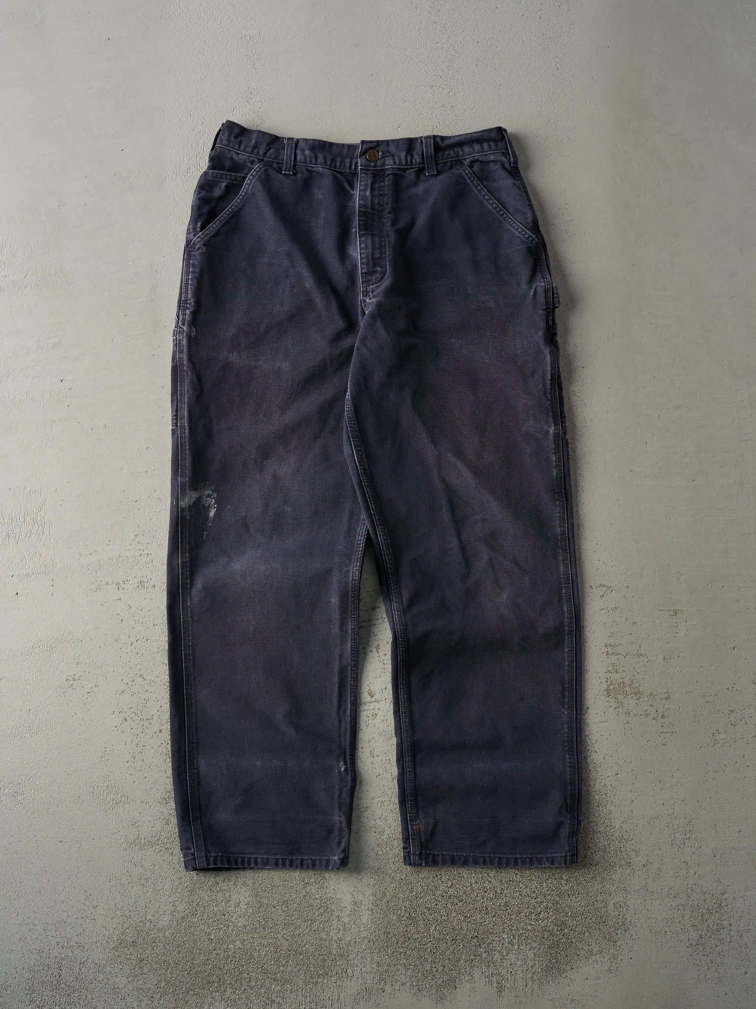 Vintage 90s Navy Blue Carhartt Carpenter Pants (34x31)