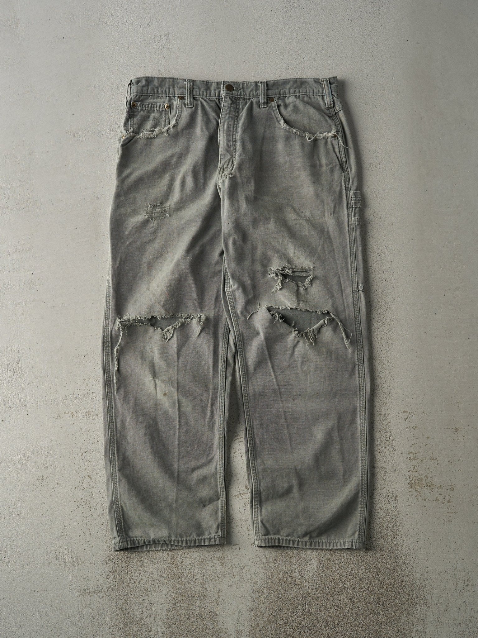 Vintage 90s Green Carhartt Light Weight Carpenter Pants (34x28.5)