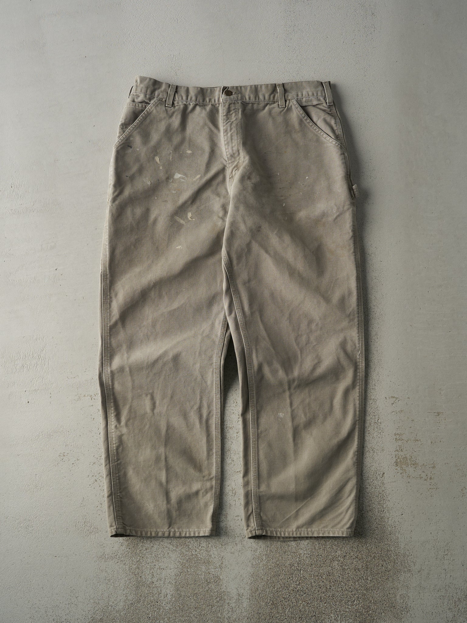 Vintage 90s Beige Carhartt Carpenter Pants (36x30)