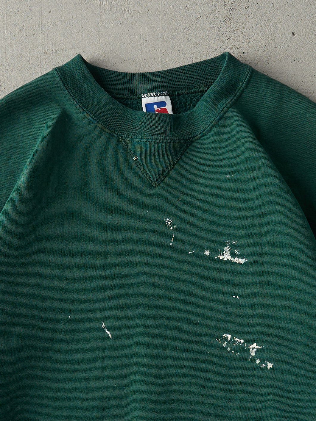 Vintage 90s Green Russell Athletic Blank Crewneck (L)