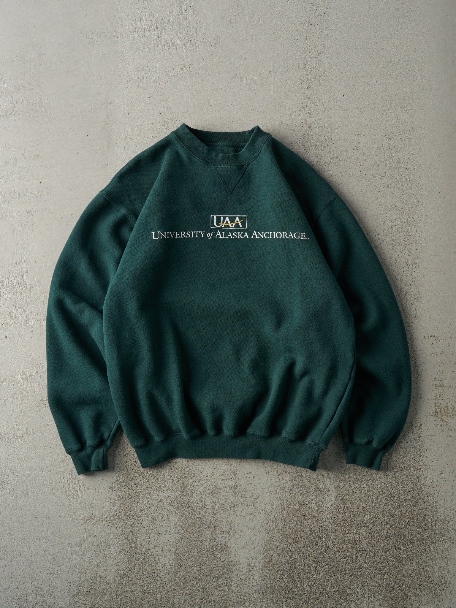 Vintage 90s Green University of Alaska Anchorage Crewneck (M)